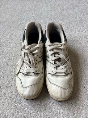 New Balance Men's White and Black Sneakers